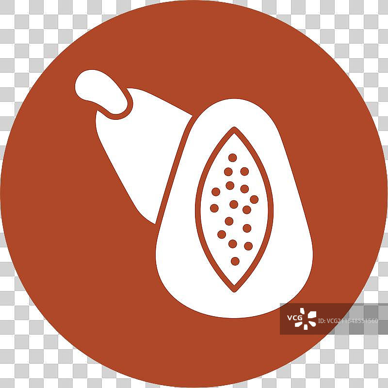 木瓜图形圆形图标图片素材