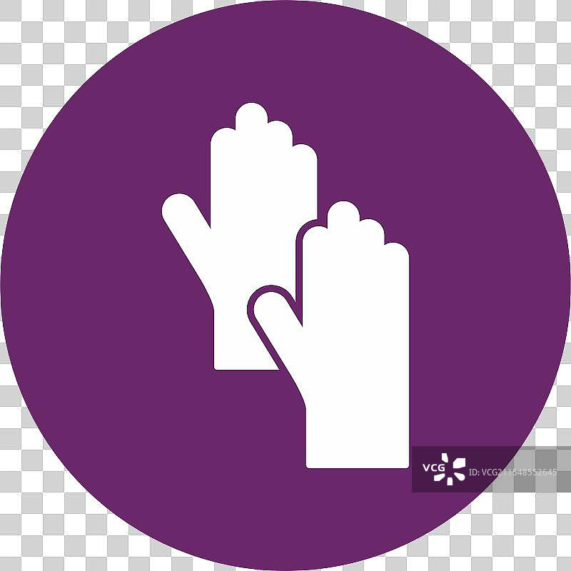 清洁手套图标圆形设计图片素材