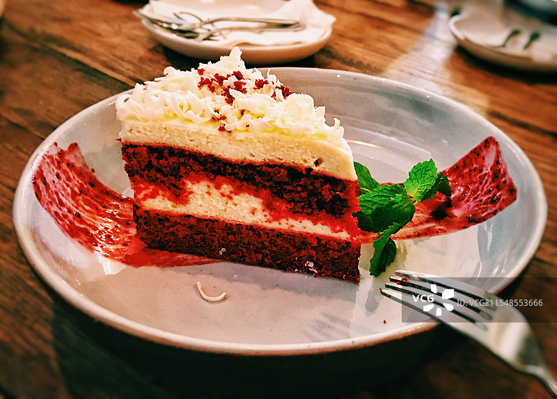 红丝绒蛋糕图片素材