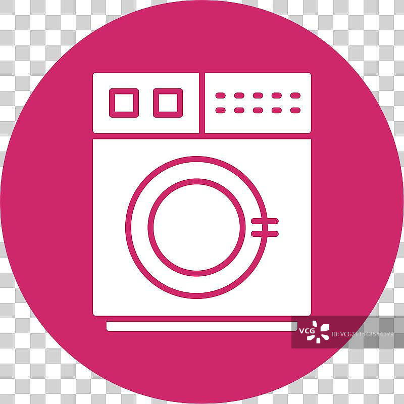 洗衣机图标圆形设计图片素材