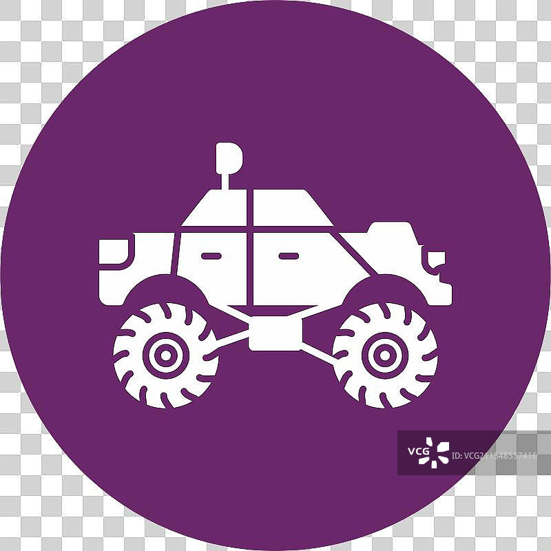 怪兽卡车图形圆形图标图片素材