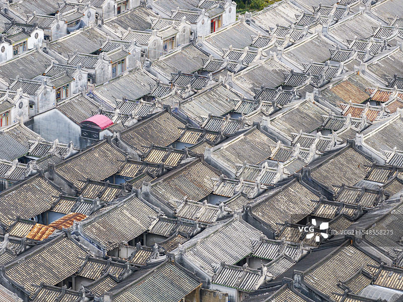 广东省揭阳市普宁市大坝镇白坑村潮汕民居古建筑图片素材