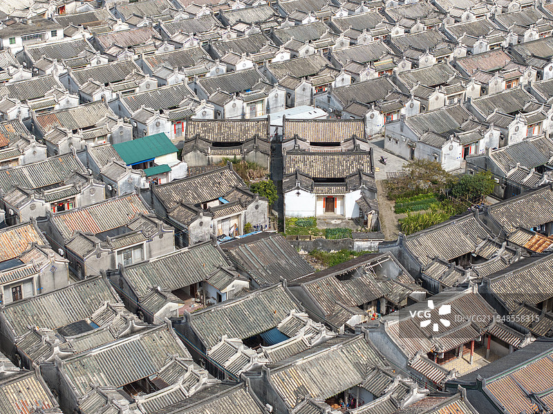 广东省揭阳市普宁市大坝镇白坑村潮汕民居古建筑图片素材