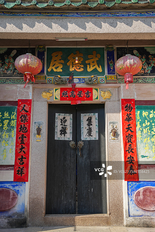 广东省揭阳市普宁市大坝镇白坑村潮汕民居古建筑图片素材