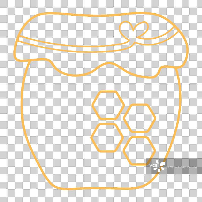 简单的蜂蜜罐轮廓设计图片素材