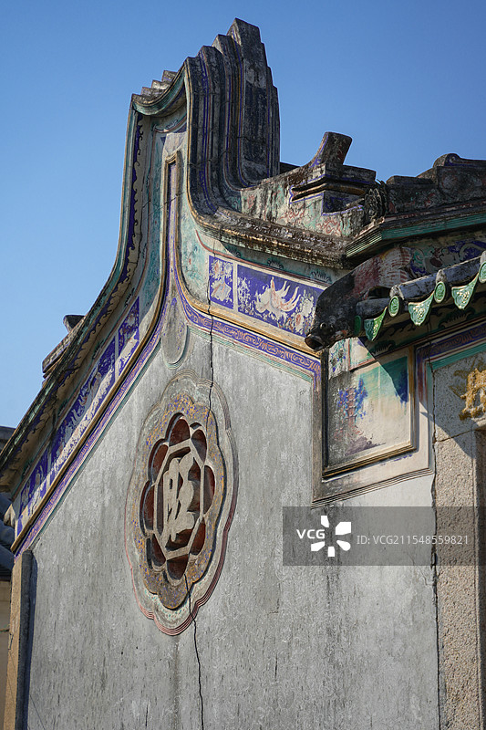 广东省揭阳市普宁市大坝镇白坑村潮汕民居古建筑图片素材