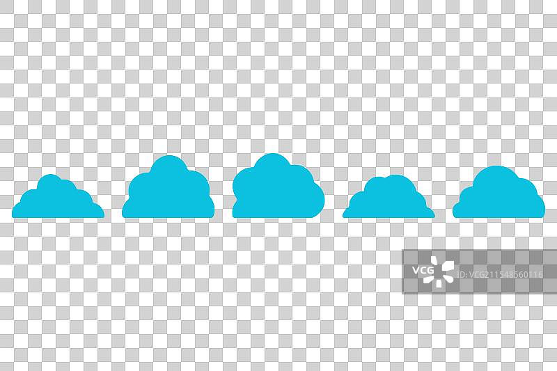 简单的云朵设计套件图片素材