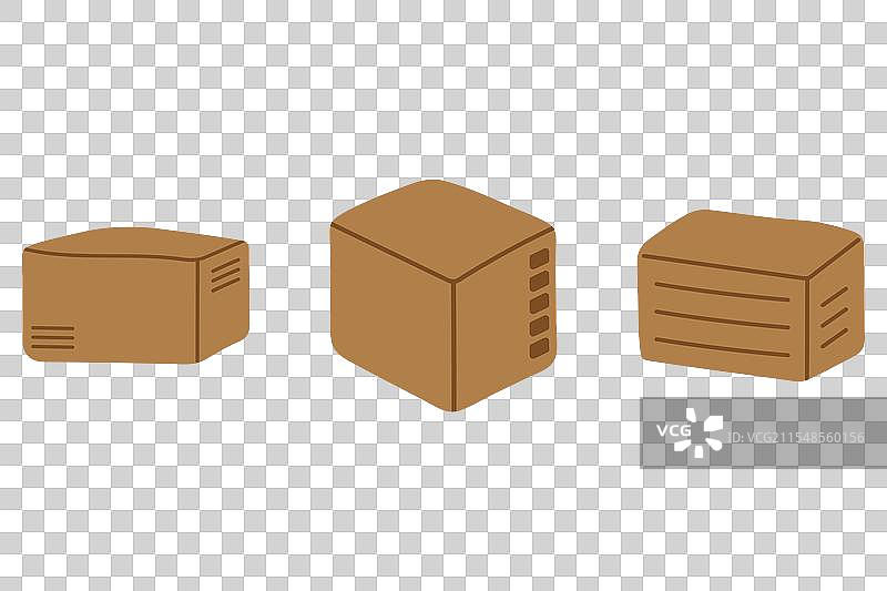 纸箱图标集图片素材