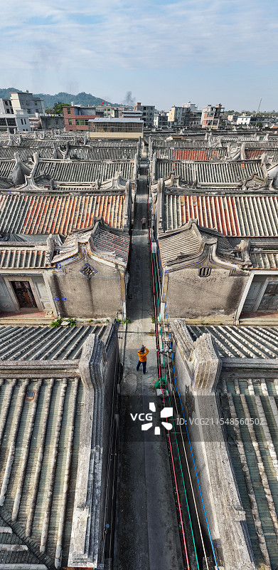 广东省揭阳市普宁市大坝镇白坑村潮汕民居古建筑图片素材