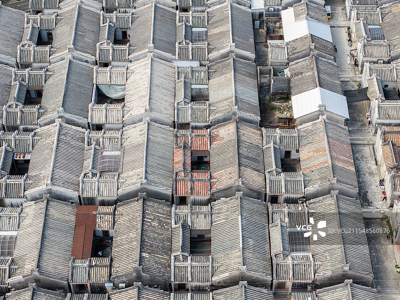 广东省揭阳市普宁市大坝镇白坑村潮汕民居古建筑图片素材