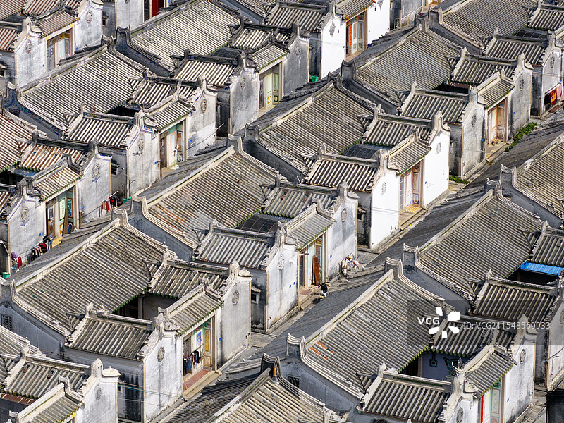 广东省揭阳市普宁市大坝镇白坑村潮汕民居古建筑图片素材