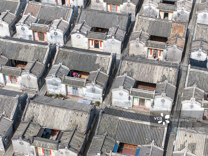 广东省揭阳市普宁市大坝镇白坑村潮汕民居古建筑图片素材