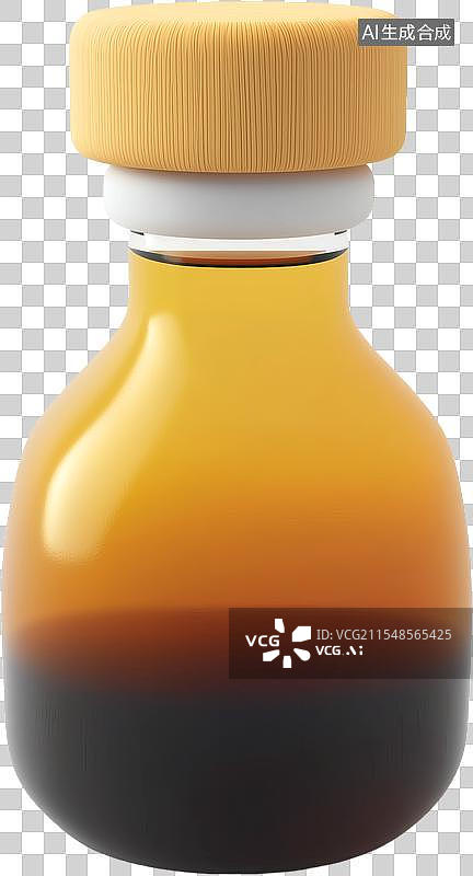 【AI数字艺术】一个3D卡通粘土风材质的碘伏图片素材