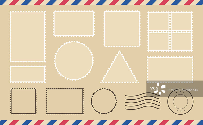 空邮票套装邮票收藏图片素材