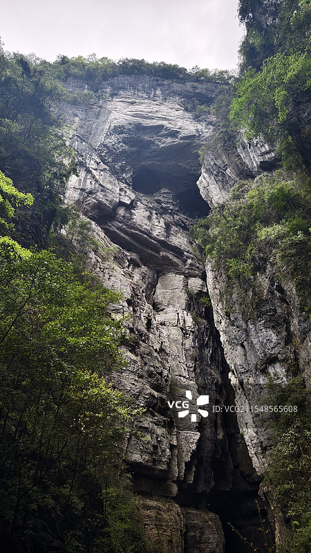 重庆奉节天坑地缝细节特写图片素材