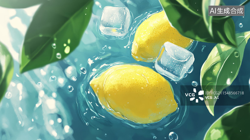 【AI数字艺术】橙汁饮料，夏天题材图片素材