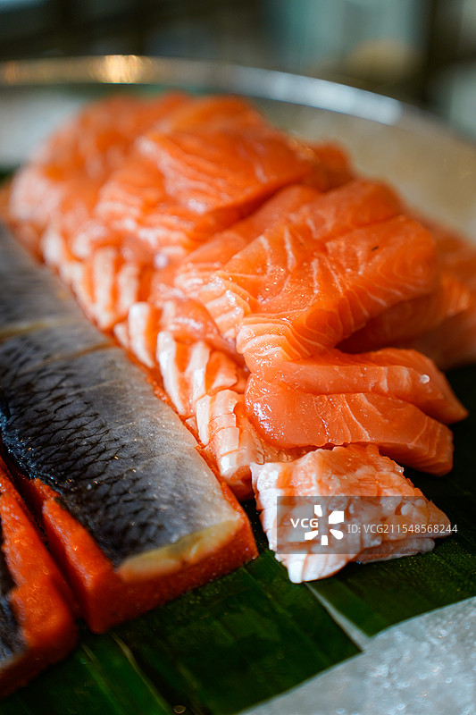 三文鱼特写镜头美食生鲜静物图片素材