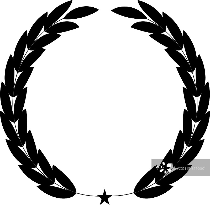 圆形叶子设计的标志图片素材