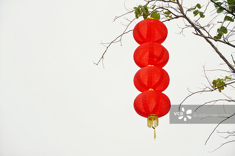 天空红灯笼图片素材