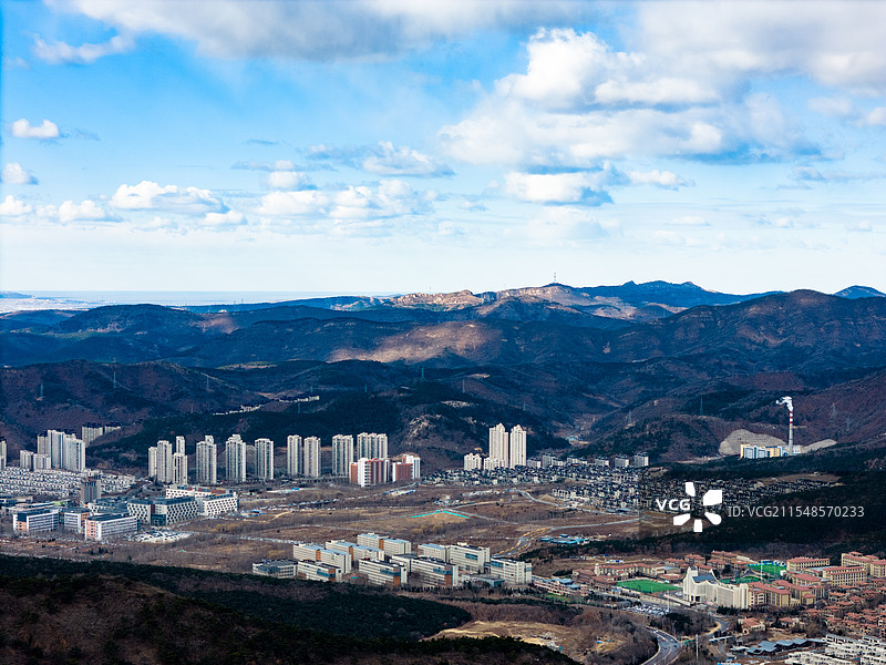 大连甘井子区高新园区黄泥川全景图图片素材