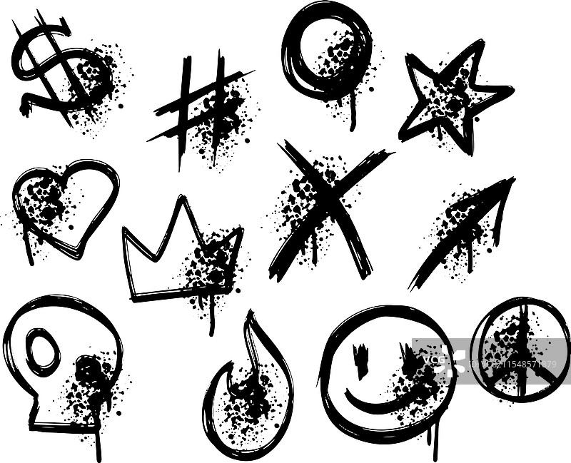 城市喷涂的涂鸦艺术图片素材