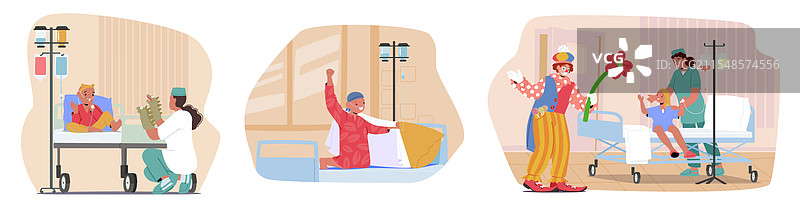 快乐勇敢的小孩卡通角色图片素材