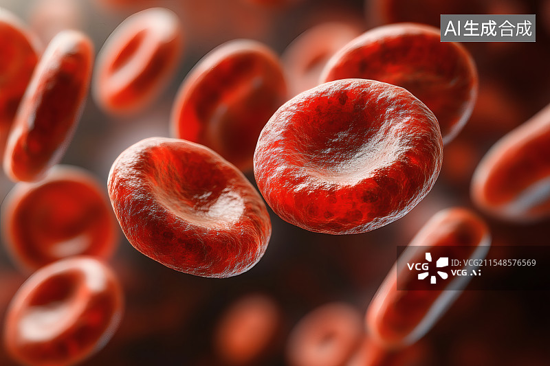 【AI数字艺术】人体血红蛋白特写图片素材