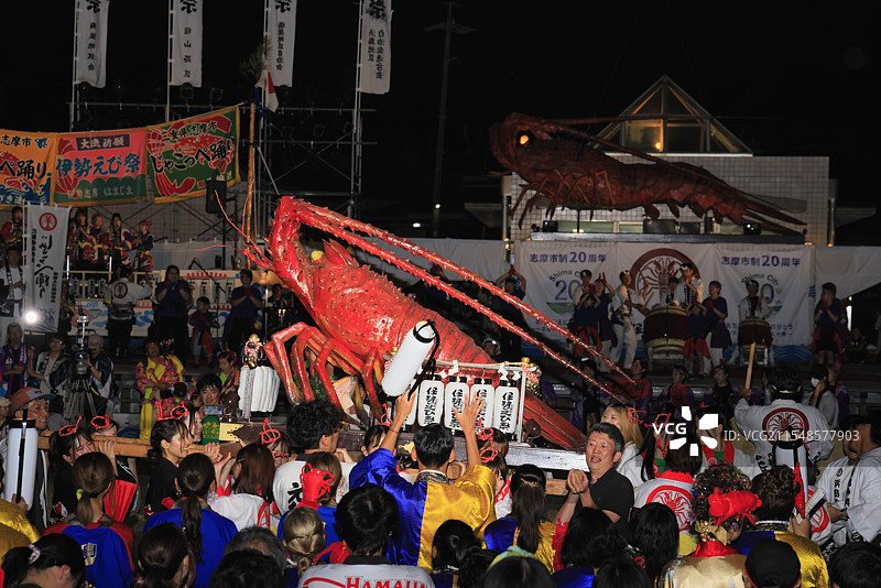 伊势海老祭 伊势海老神轿（三轮车） 三重县志摩市图片素材