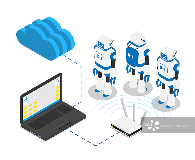 工业机器人固件数据更新编程图片素材