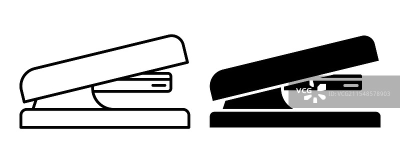 线性图标办公订书机用于装订纸张图片素材