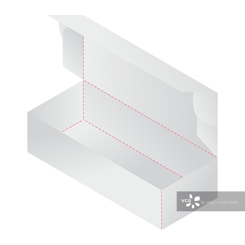 盒子包装模切模板设计 3D 模型展示图片素材