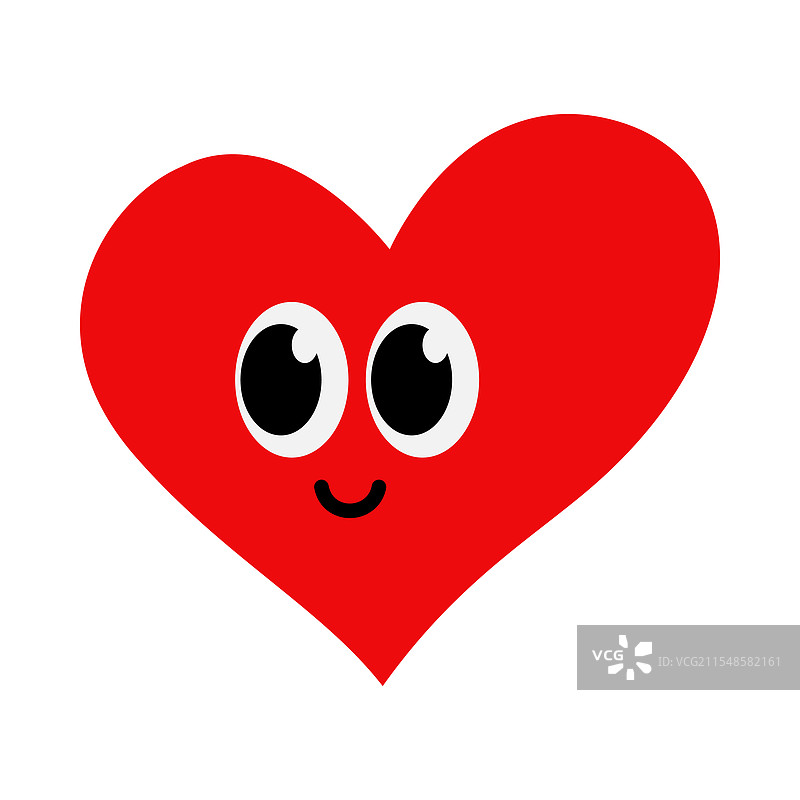可爱的红心图标卡通角色图片素材
