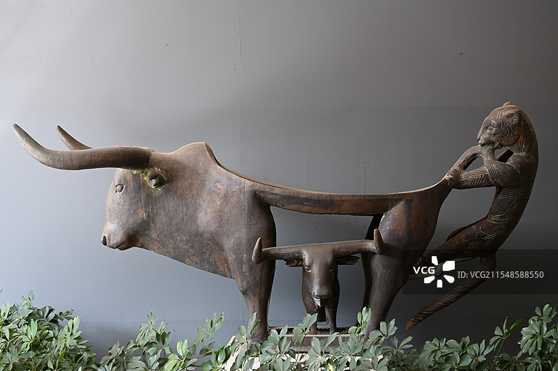 博物馆青铜牛图片素材