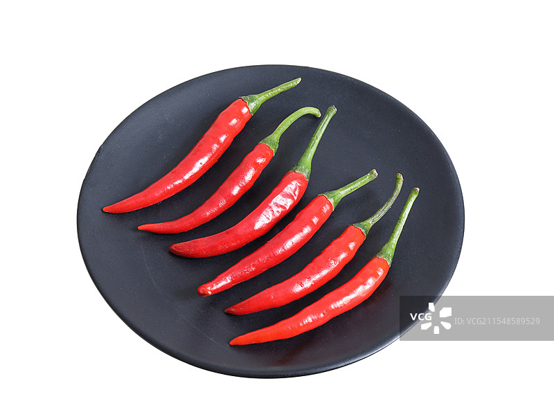 一堆红色辣椒小米椒朝天椒特写的白底图图片素材