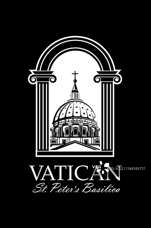 梵蒂冈的圣彼得大教堂图片素材