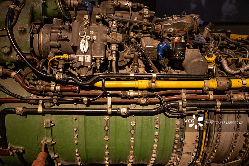 工厂陈列的涡喷6发动机样品图片素材