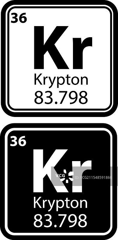 氪元素周期表图标图片素材