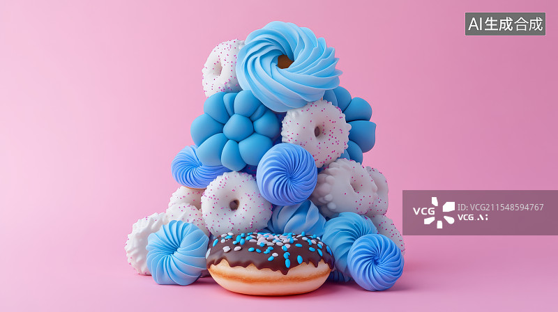 【AI数字艺术】蛋糕，蛋挞，饼干，甜点图片素材