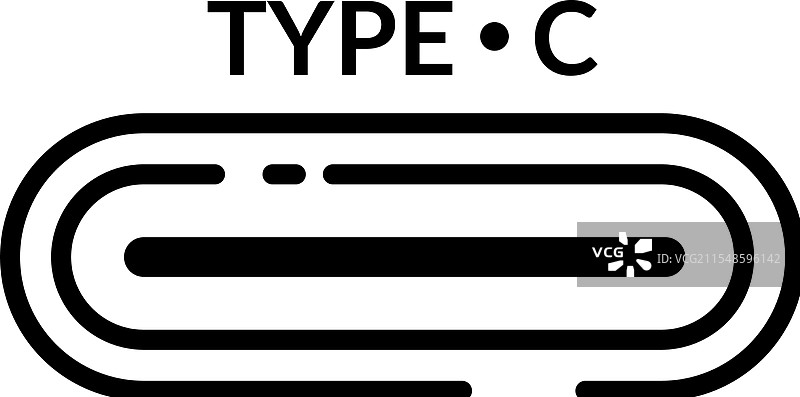USB Type-C 连接器标识 - 图标图片素材
