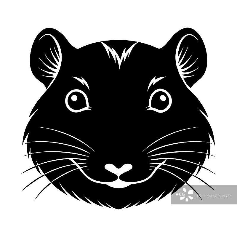 家养哺乳动物仓鼠头部轮廓图片素材