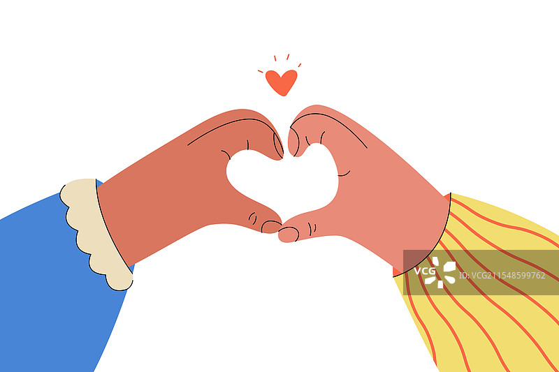 两只手形成心形手势图片素材