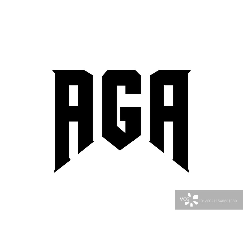 AGA科技公司的字母标志设计图片素材