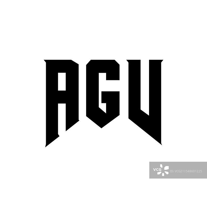 AGV科技公司的字母标志设计图片素材