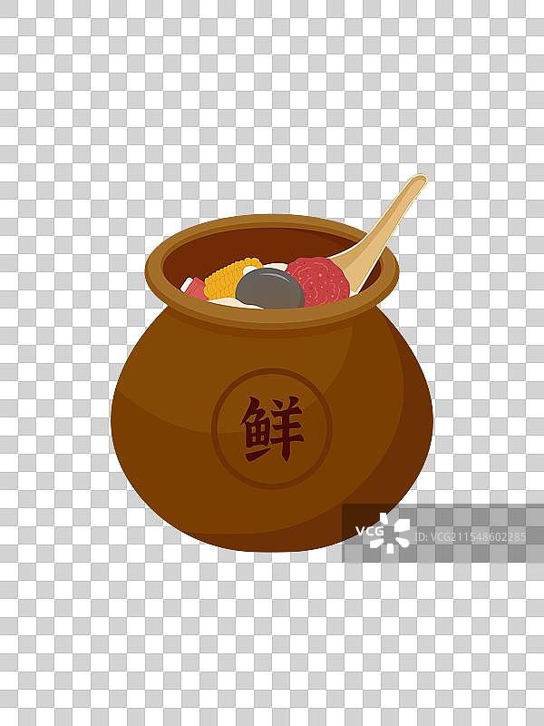 南京瓦罐汤免抠插画素材图片素材