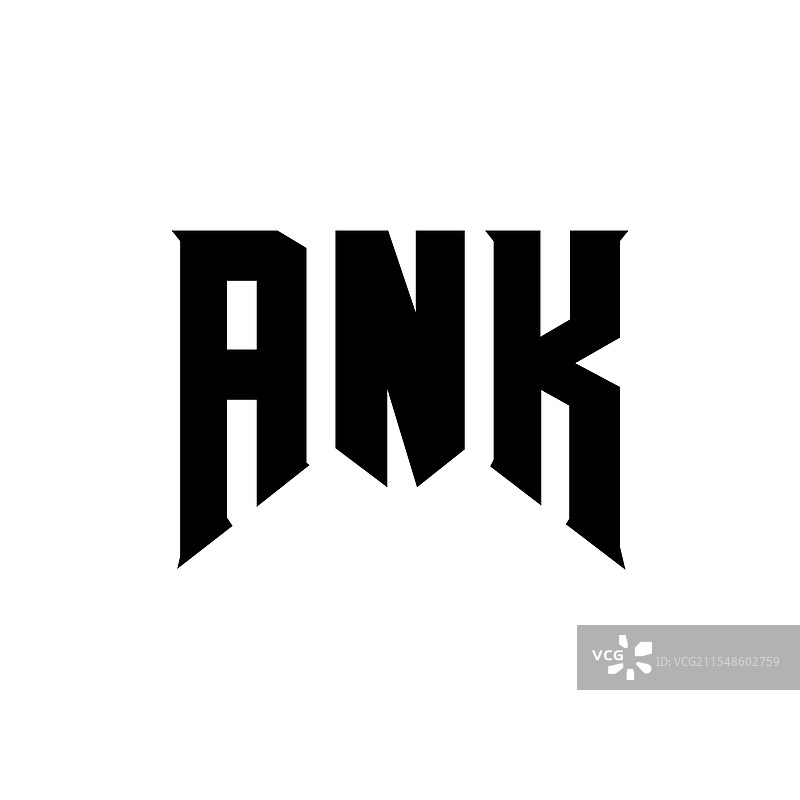 科技公司ANK的字母标志设计图片素材