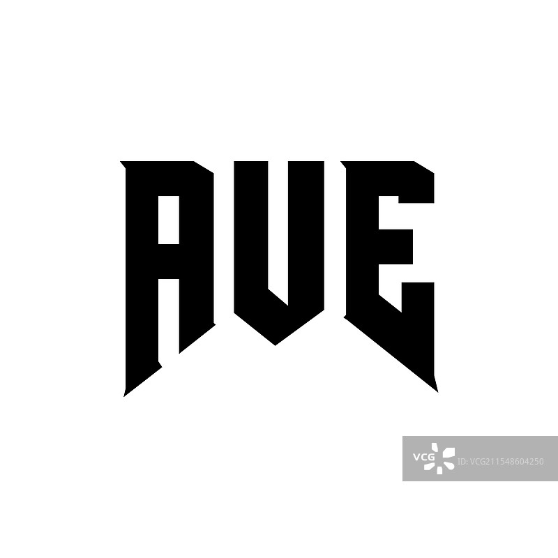 技术公司AUE的字母标志设计图片素材