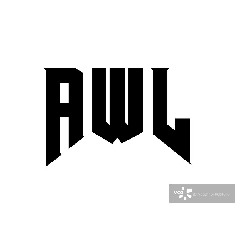 技术公司AWL的凿子字母标志设计图片素材