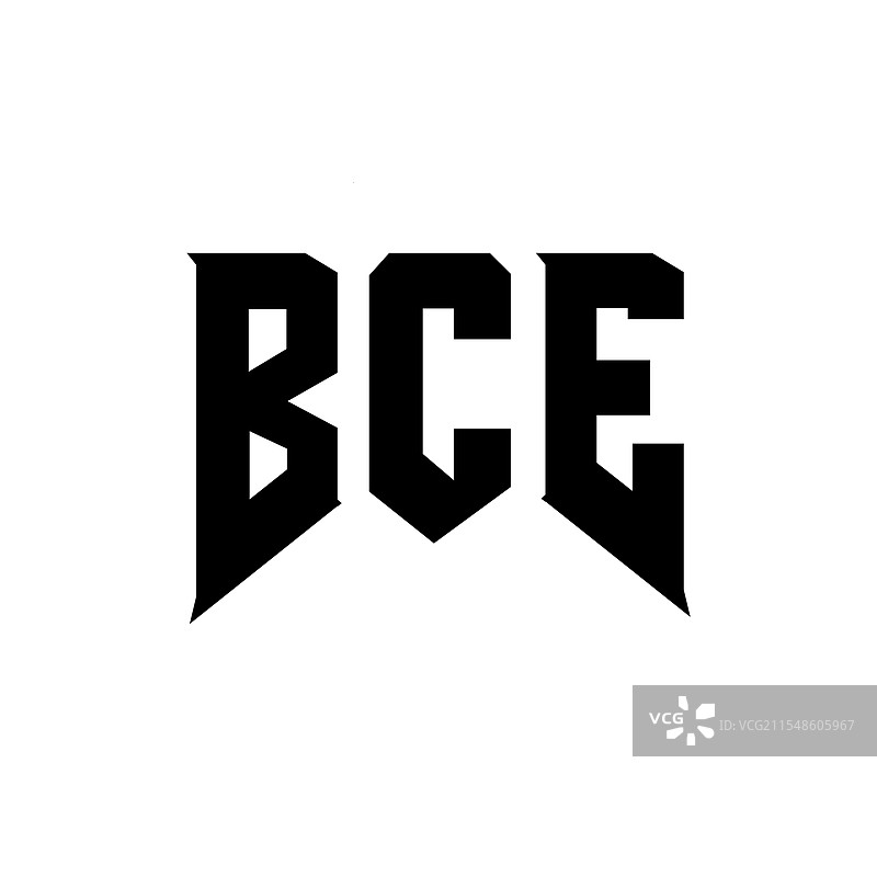 BCE科技公司的字母标志设计图片素材