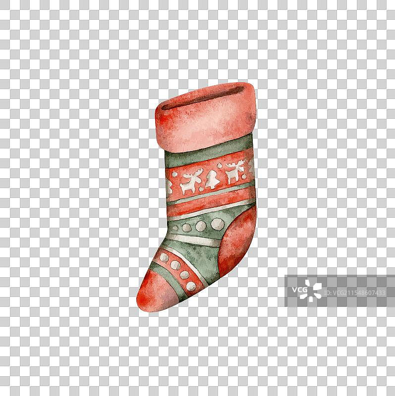 新年圣诞手绘可爱的小红色图片素材