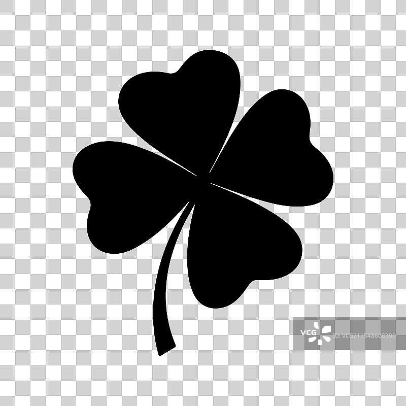 三叶草叶图标轮廓图片素材